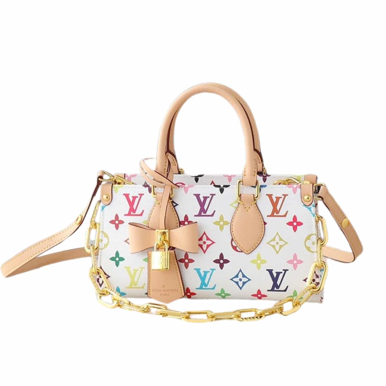 LV X TAKASHI MURAKAMI ONTHEGO EAST WEST CHAIN 25CM