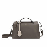 FD BY THE WAY MEDIUM LEATHER BOSTON BAG BROWN 20CM 8BL1465QJF03B