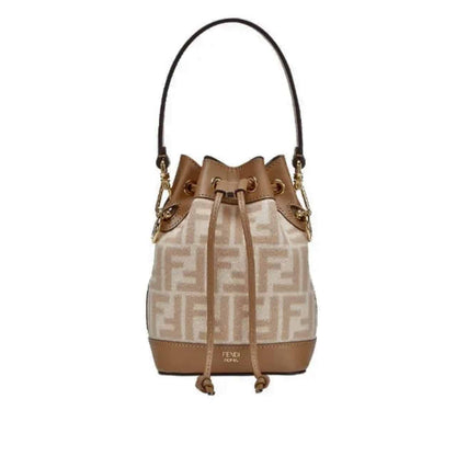 FD MON TRESOR CANVAS BAG WITH FF EMBROIDERY 23CM