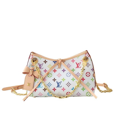 LV CARRYALL BB BAG MONOGRAM MULTICOLORE BLANC 26CM