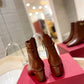 VL GARAVANI TAN GO ANKLE BOOT IN CALFSKIN LEATHER BROWN