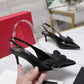 VO GARAVANI PAPIER PHALÈNE SLINGBACK PUMPS BLACK