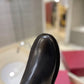 VL GARAVANI UNIQUEFORM V LOGO LEATHER PLATFORM BOOTS BLACK