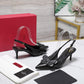 VO GARAVANI PAPIER PHALÈNE SLINGBACK PUMPS BLACK