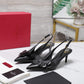 VO GARAVANI PAPIER PHALÈNE SLINGBACK PUMPS BLACK