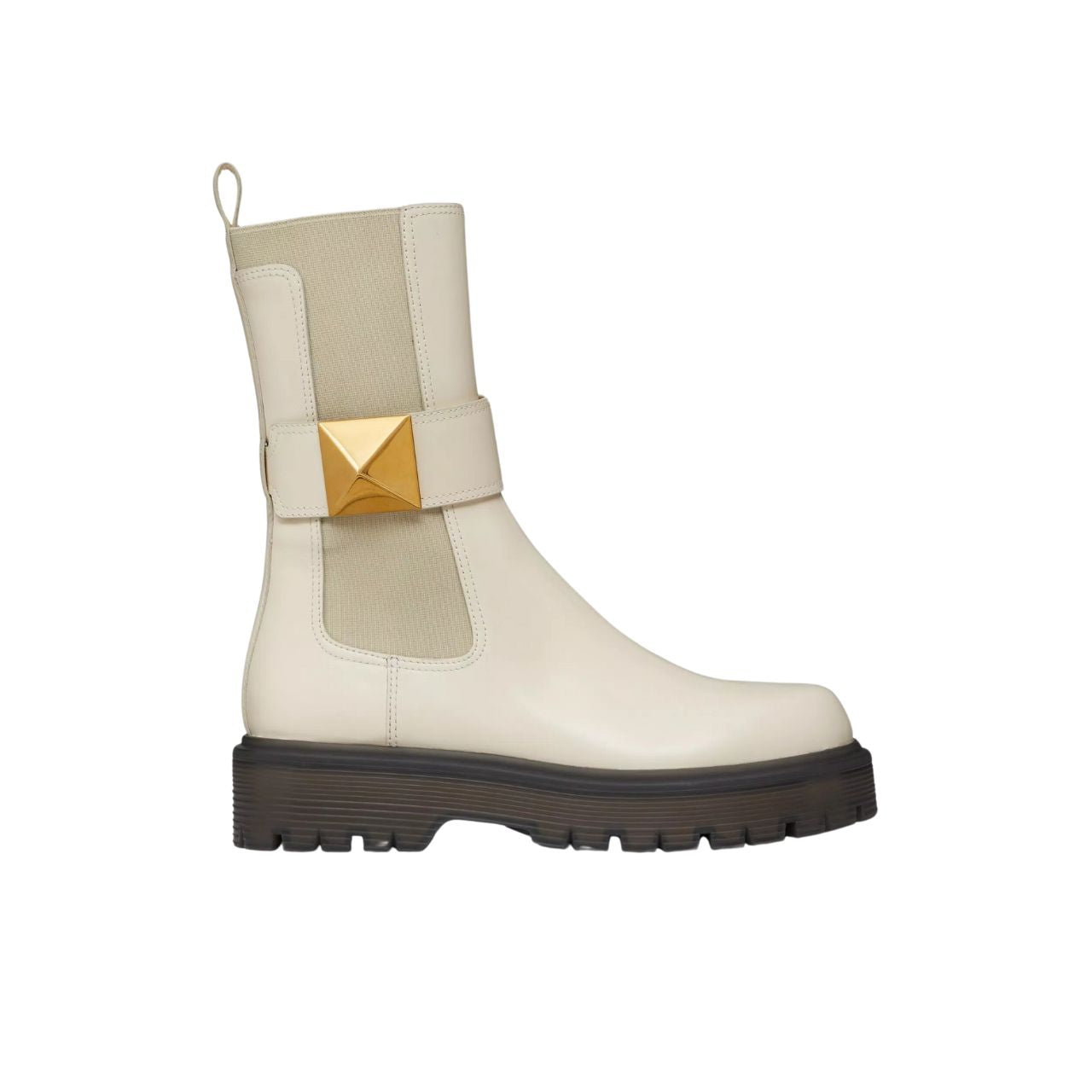 VL GARAVANI ONE STUD BEATLE BOOT IN CALFSKIN LIGHT IVORY 2W2S0FY1KUM I16