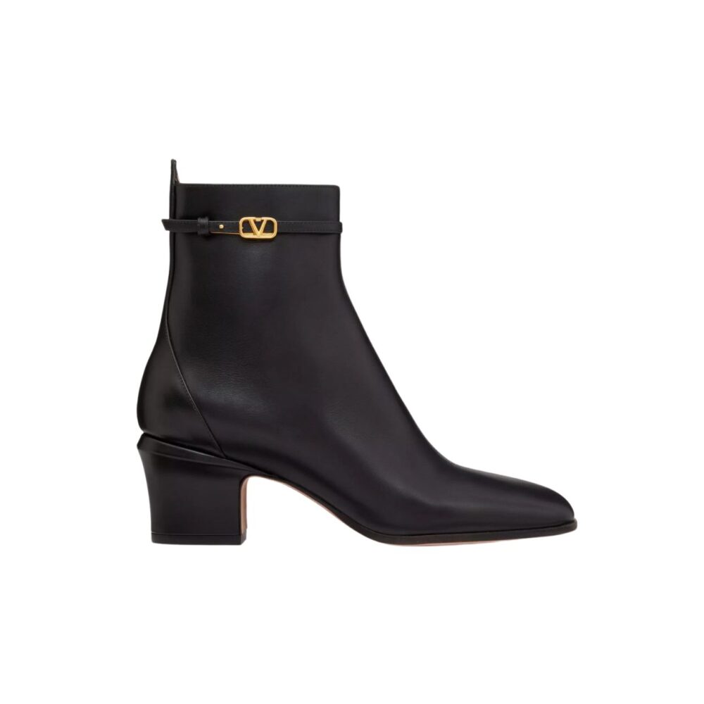 VL GARAVANI TAN GO ANKLE BOOT IN CALFSKIN LEATHER BLACK 3W2S0GZ2ATZ 0NO