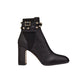 VL GARAVANI ROCKSTUD GRAINY CALFSKIN ANKLE BOOT BLACK 3W2S0P62VCE 0NO