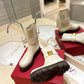 VL GARAVANI ONE STUD BEATLE BOOT IN CALFSKIN LIGHT IVORY 2W2S0FY1KUM I16