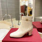 VL GARAVANI TAN GO ANKLE BOOT IN CALFSKIN LEATHER WHITE