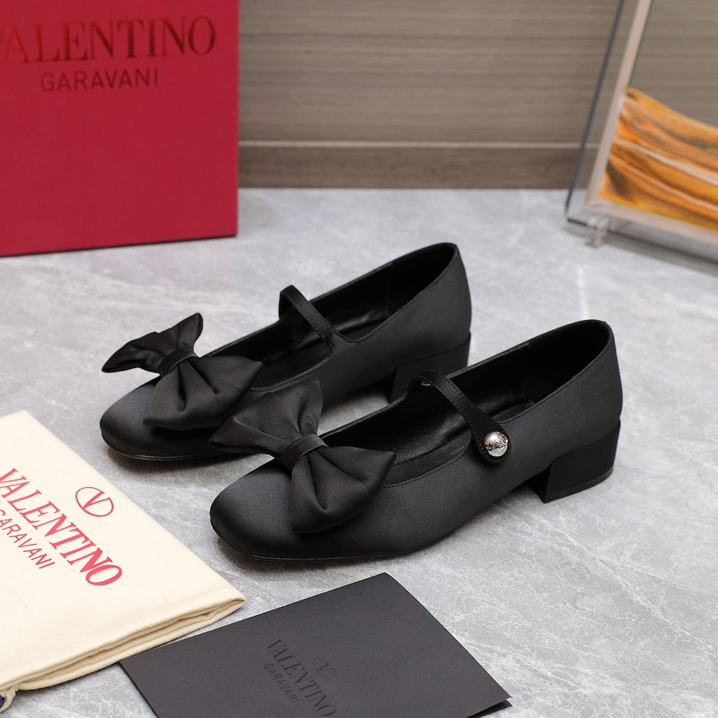 VO GARAVANI BOWJANE MARY JANE BALLERINA IN BLACK 5W0S0KI3JIV 0NO