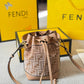 FD MON TRESOR CANVAS BAG WITH FF EMBROIDERY 23CM
