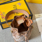 FD MON TRESOR CANVAS BAG WITH FF EMBROIDERY 23CM