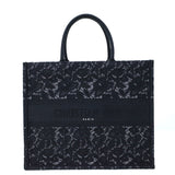 DIR1286 book tote small size 36.5cm 41.5cm embroidery black-3