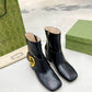 GG BLONDIE WOMEN'S ANKLE BOOT LEATHER BLACK 700016C9D001000