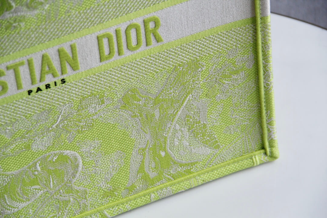 DIR1286 Book Tote grass green big size 36.5CM 41.5CM Embroidery LOGO