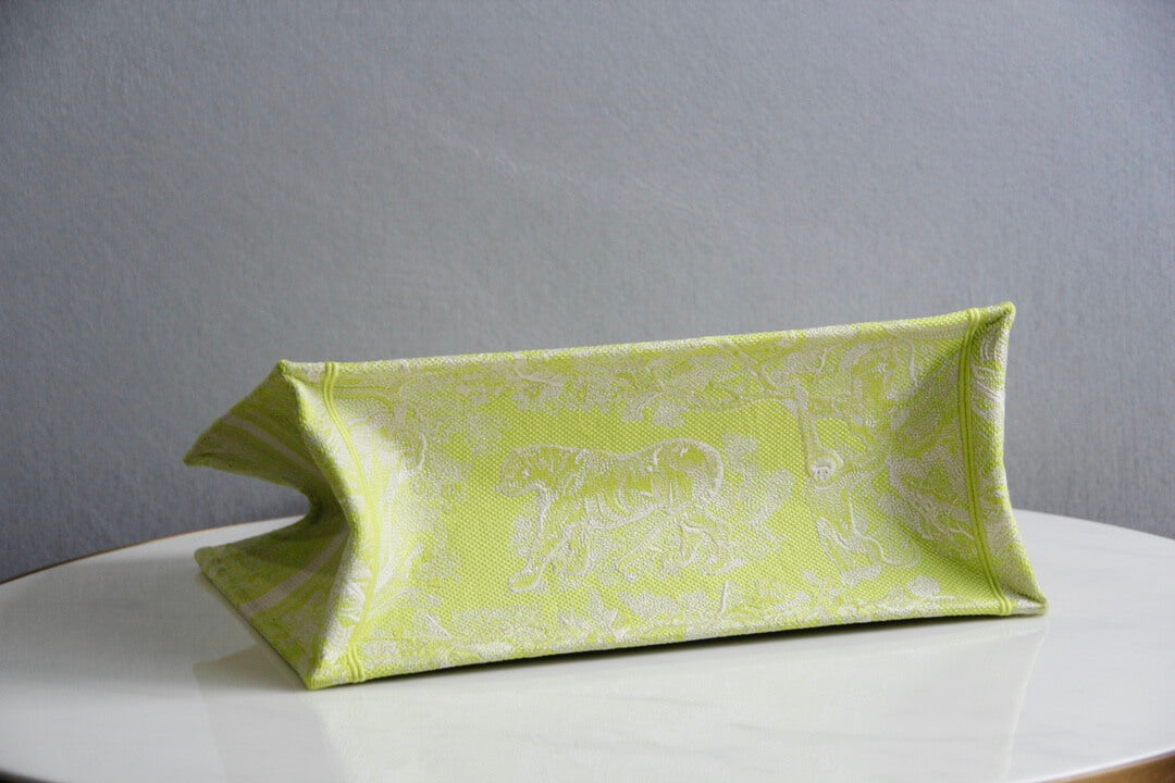 DIR1286 Book Tote grass green big size 36.5CM 41.5CM Embroidery LOGO