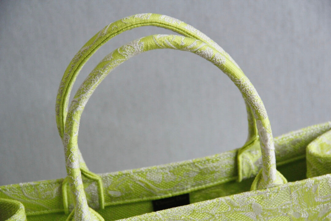 DIR1286 Book Tote grass green big size 36.5CM 41.5CM Embroidery LOGO