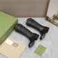 GG WOMEN'S BOOT WITH DOUBLE G AND STUDS BLACK