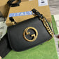 GC 724645 subaxillary bag 21cm black Leather