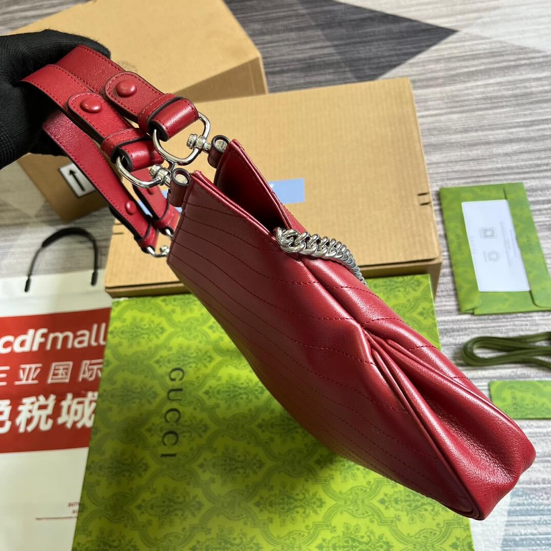 GC751518 Blondie Handbag 24cm red leather Free shipping