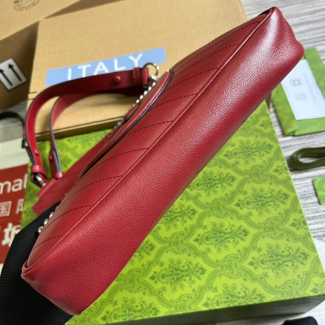 GC751518 Blondie Handbag 24cm red leather Free shipping