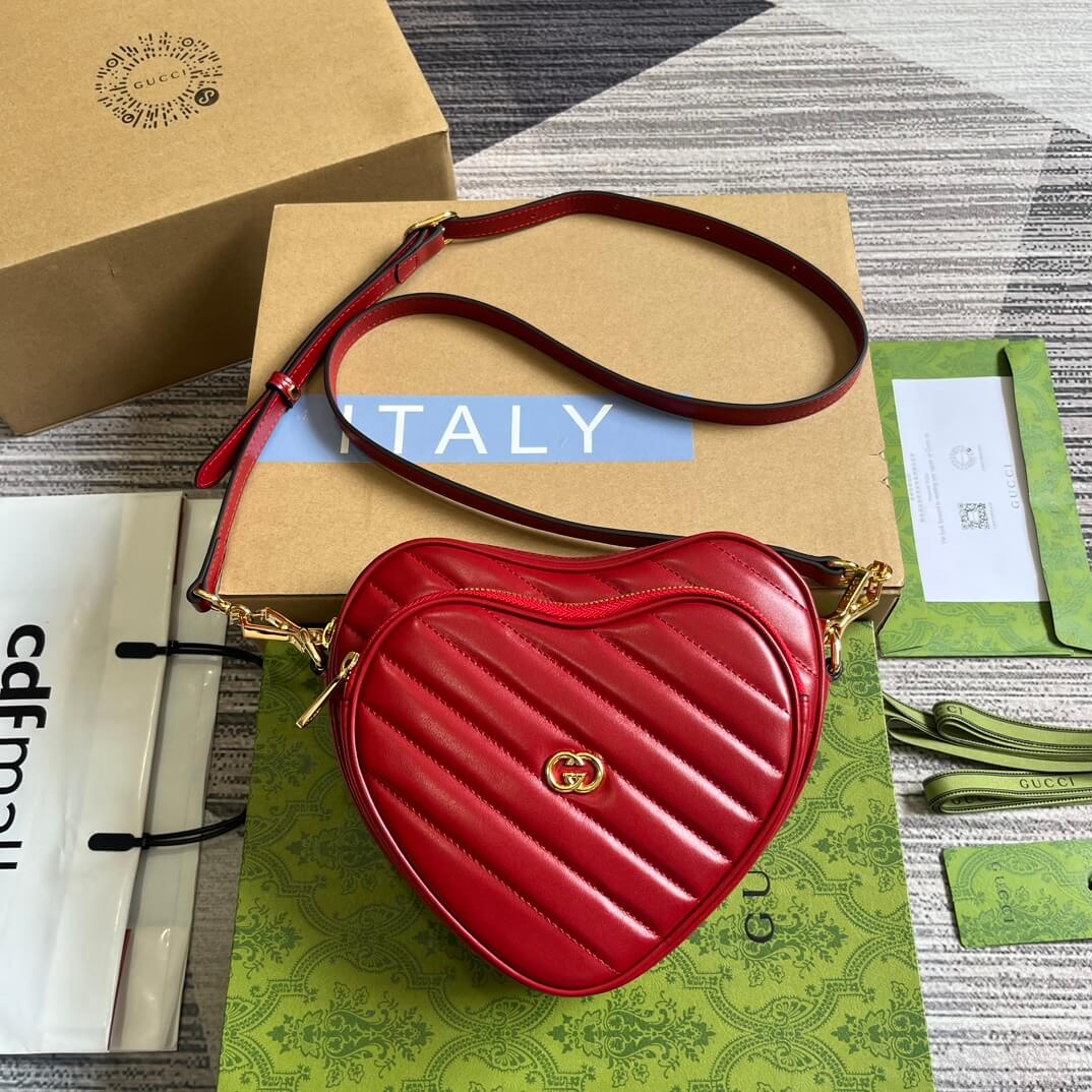 GC751628 shoulder bag shoulder bag 20cm red Free shipping