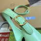 GG636709 subaxillary bag 28cm light green cowhide
