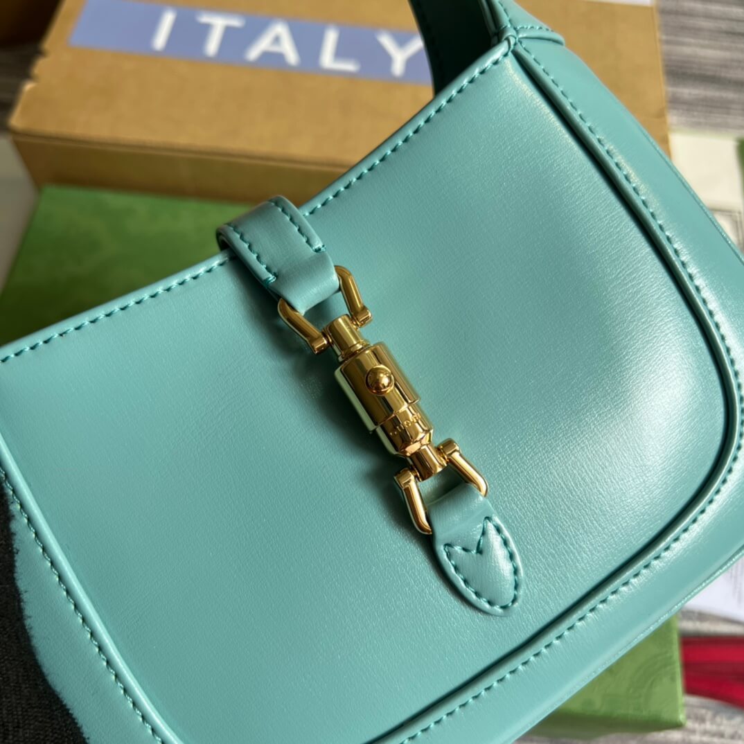 GG637091 Handbag subaxillary bag 19cm blue cowhide