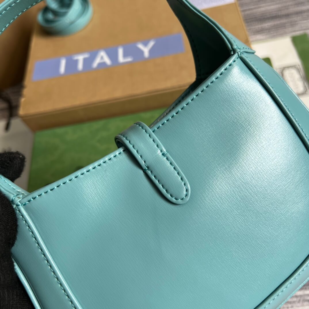 GG637091 Handbag subaxillary bag 19cm blue cowhide