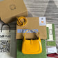 GG637091 Handbag subaxillary bag 19cm yellow cowhide