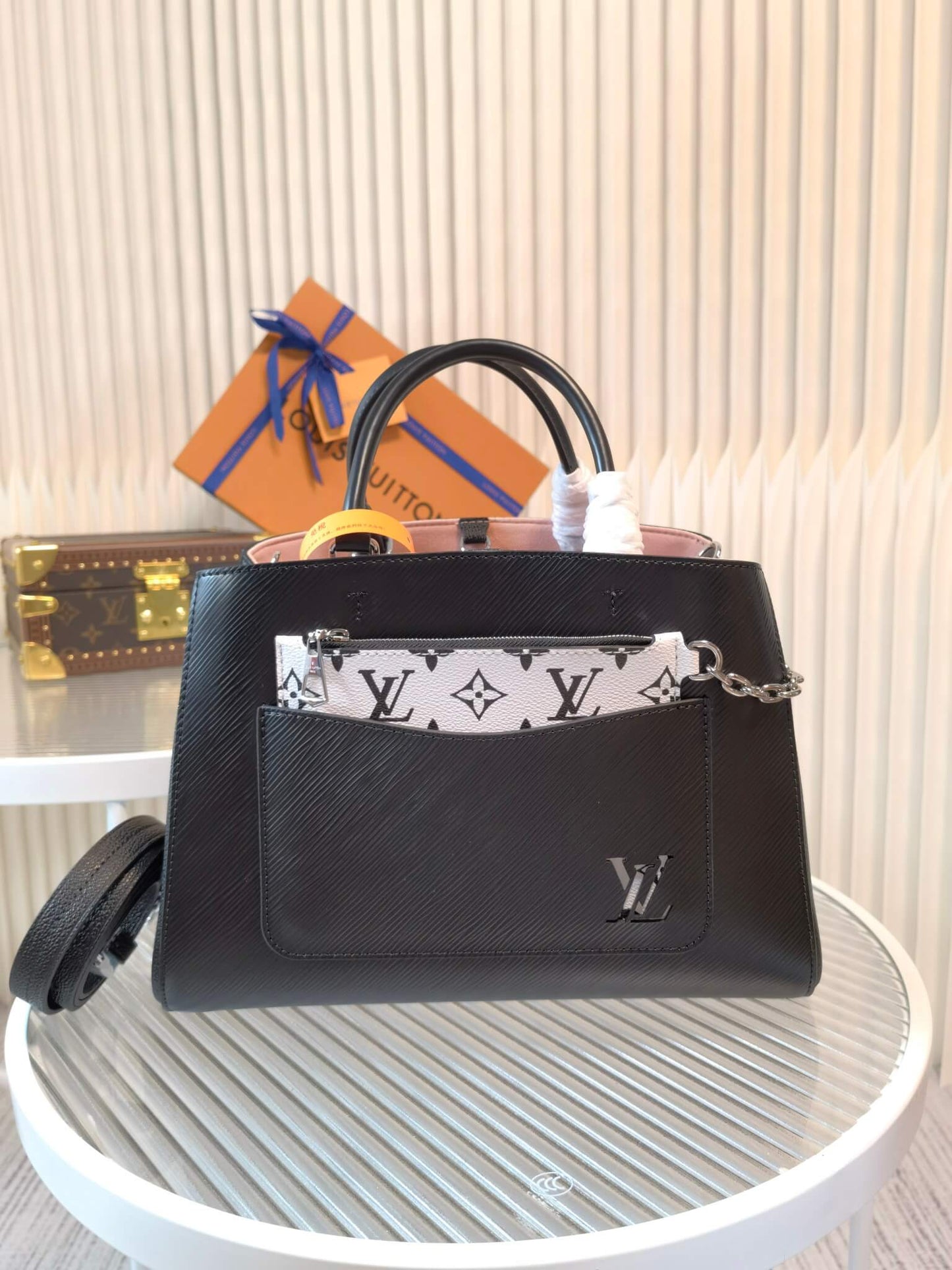 M59953 Marelle Tote MM Black hanbag free shipping