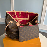 Neverfull M41178 monogram ROSE inside MM Damier Azur Bag Damier GHW  d