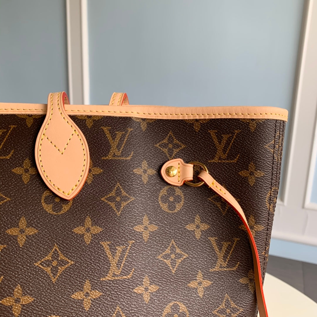 Neverfull M41178 monogram ROSE inside MM Damier Azur Bag Damier GHW  d