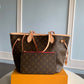 Neverfull M41178 monogram ROSE inside MM Damier Azur Bag Damier GHW  d