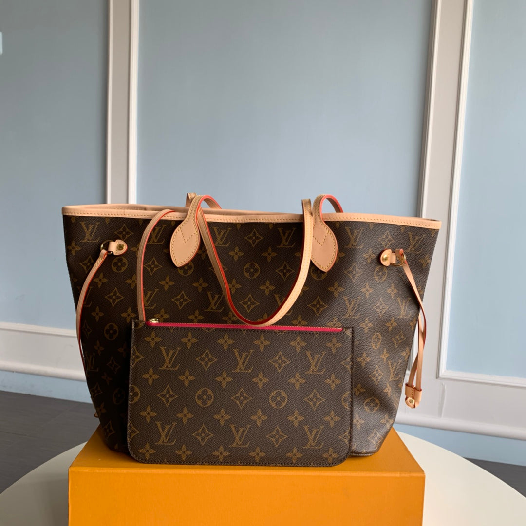 Neverfull M41178 monogram ROSE inside MM Damier Azur Bag Damier GHW  d