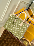 ONTHEGO MONOGRAM EMPREINTE MM TOTE BAG SPRING IN THE CITY M46060 green/grey