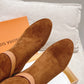 LV PARISIENNE ANKLE BOOT SUEDE LEATHER BROWN