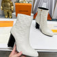 LV SILHOUETTE ANKLE BOOT WHITE