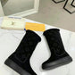 LV SUEDE MONOGRAM BOOTS BLACK