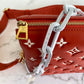 M20761 Coussin PM Monogram 26cm red cowhide-leathe