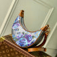 M21183 LOOP Moon Bag Metallic coated canvas 23cm blue