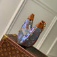 M21183 LOOP Moon Bag Metallic coated canvas 23cm blue