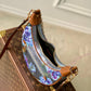 M21183 LOOP Moon Bag Metallic coated canvas 23cm blue