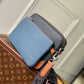M21544 TRIO MESSENGER 25cm Sac Plat Denim Blue