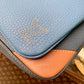 M21544 TRIO MESSENGER 25cm Sac Plat Denim Blue