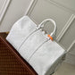 M21678 LU x YK Bandoulière Keepall 50 Travel bag white COWHIDE/ REAL LEATHER