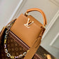M21798 Capucines MINI Taurillon 21cm brown COWHIDE/ REAL LEATHER