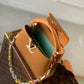 M21798 Capucines MINI Taurillon 21cm brown COWHIDE/ REAL LEATHER
