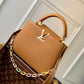 M21798 Capucines PM Taurillon 27cm brown COWHIDE/ REAL LEATHER